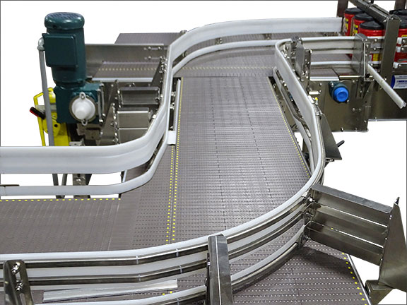 Bryggeri apparat lava MatTop Conveyor | Nercon Conveyor Systems