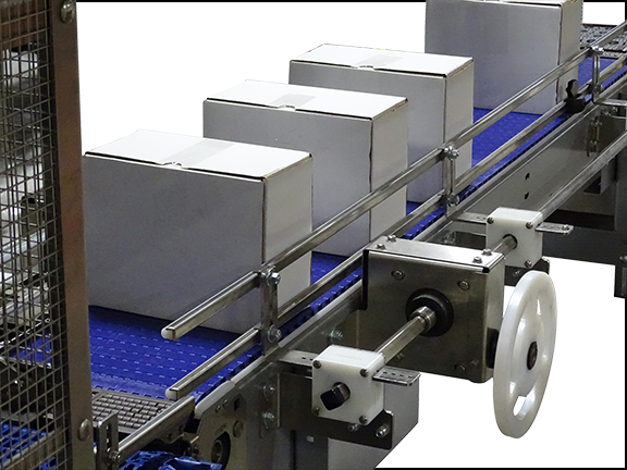 Engineered to simplify changeovers, Rapid-Rail®offers single point, hand adjustment of guide rails.